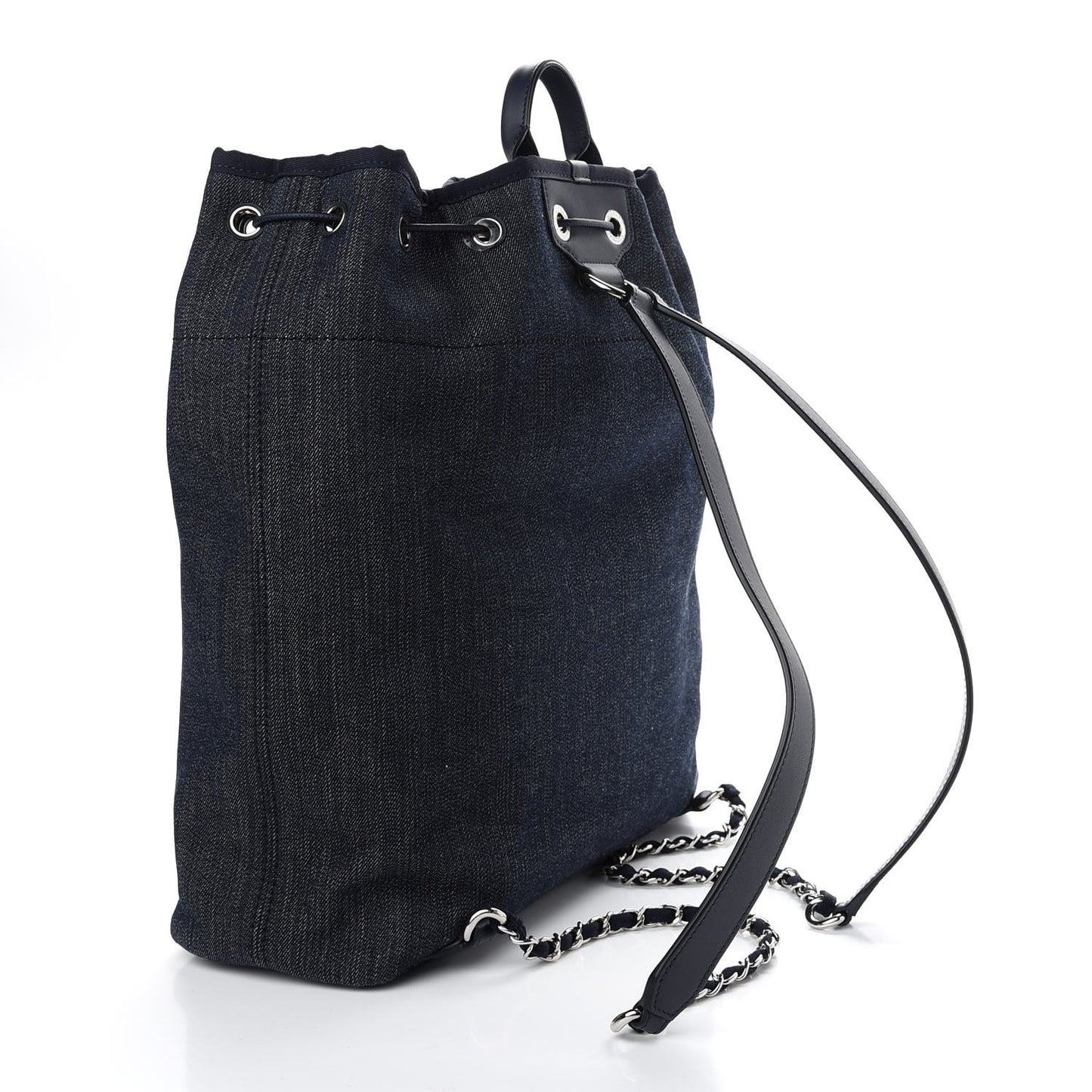 Denim Large Deauville Backpack Dark Blue