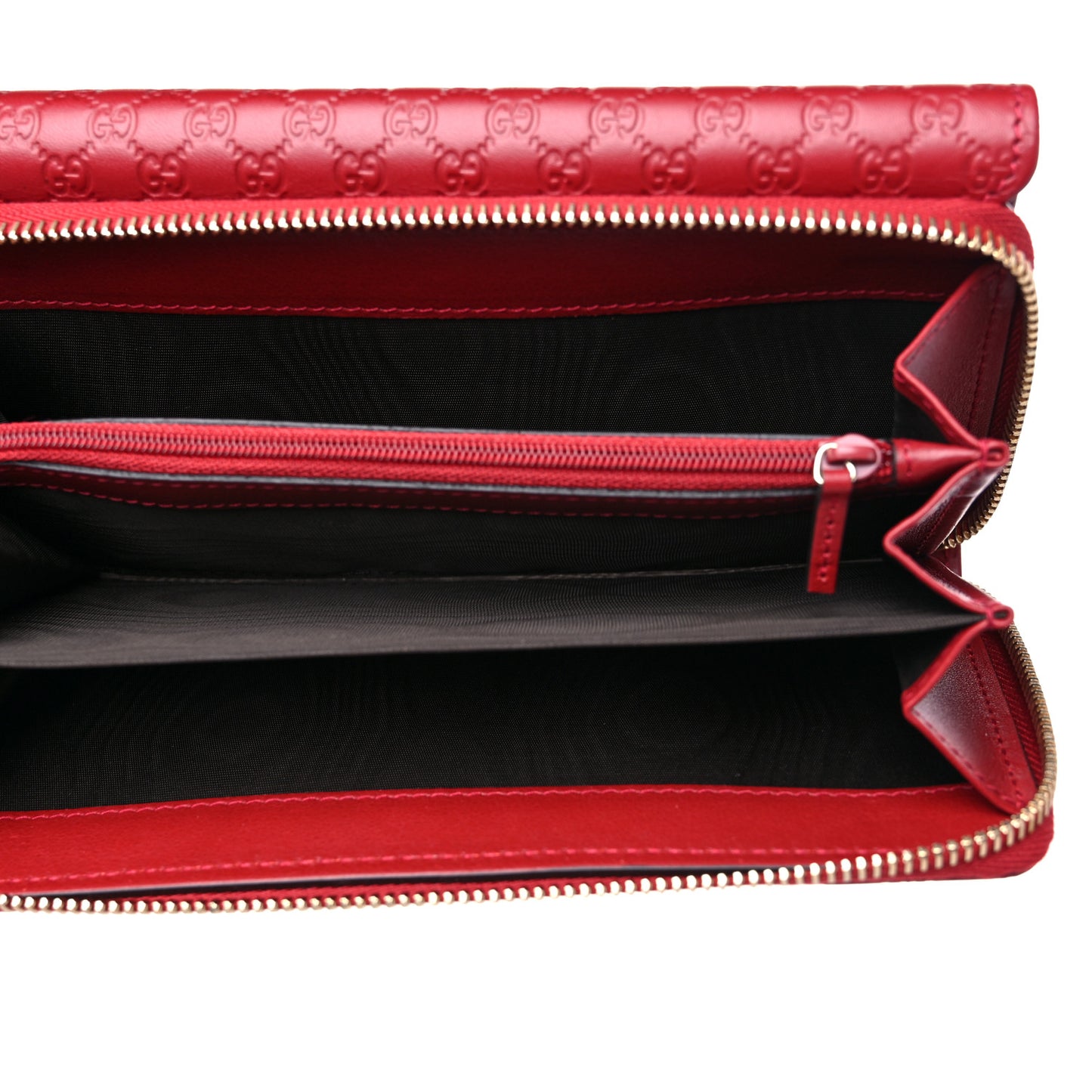 Soft Microguccissima Continental Zip Wallet Red