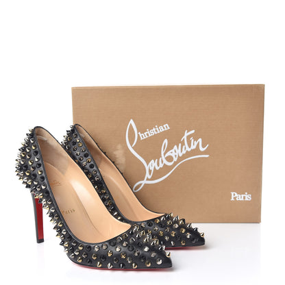 Christian Louboutin Nappa Pigalle Spikes 100 Pumps 37 Black 8 of 8