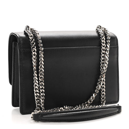 Saint Laurent Calfskin Monogram Sunset Chain Wallet Black 3 of 11