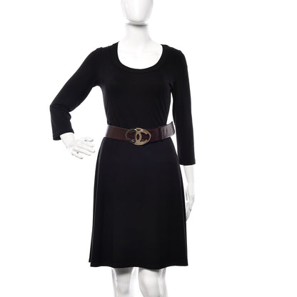 Chanel Calfskin CC Belt 95 38 Dark Brown 2 of 9