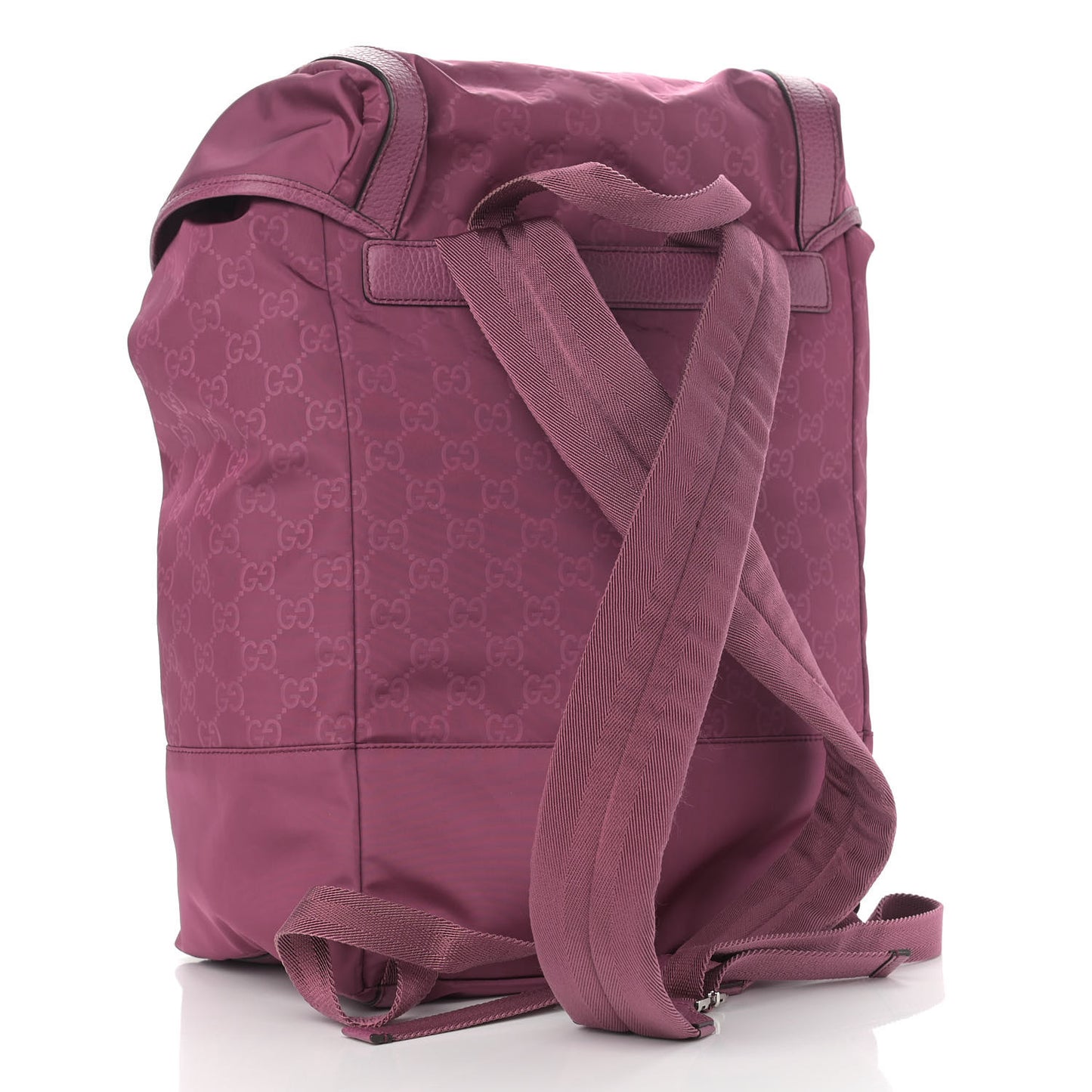 Nylon Monogram Dollar Calfskin Medium Light Double Buckle Backpack Peonia Flower