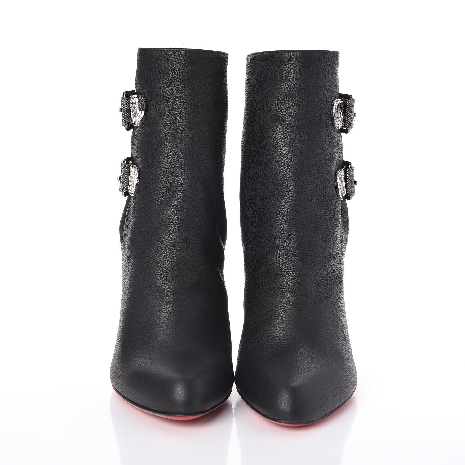 Christian Louboutin Calfskin Cavalitta 100 Ankle Boots 38.5 Black 2 of 8