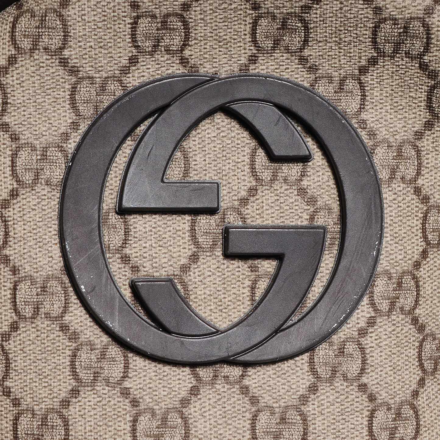 GG Plus Monogram Interlocking G Medium Backpack Dark Brown