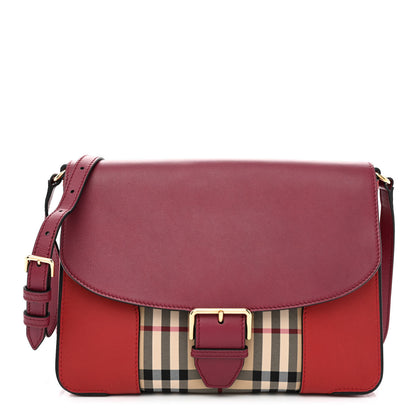 Burberry Horseferry Check Medium Dickens Crossbody Bag Parade Red 1 of 11