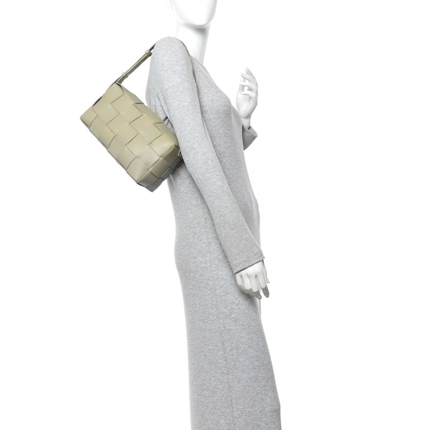 Bottega Veneta Lambskin Maxi Intrecciato Brick Cassette Bag Travertine 2 of 10