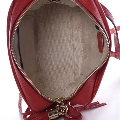 Gucci Pebbled Calfskin Small Soho Disco Bag Tabasco Red 5 of 16