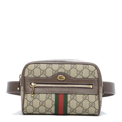 Gucci GG Supreme Monogram Web Small Ophidia Belt Bag 75 30 Dark Brown 1 of 10