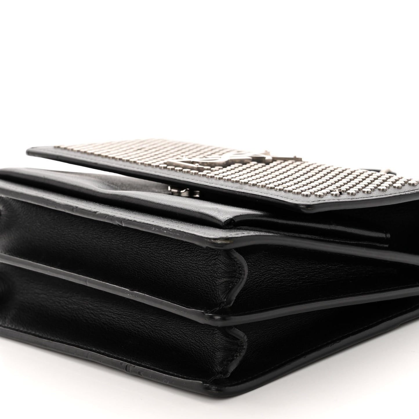 Calfskin Studded Small Monogram Sunset Black