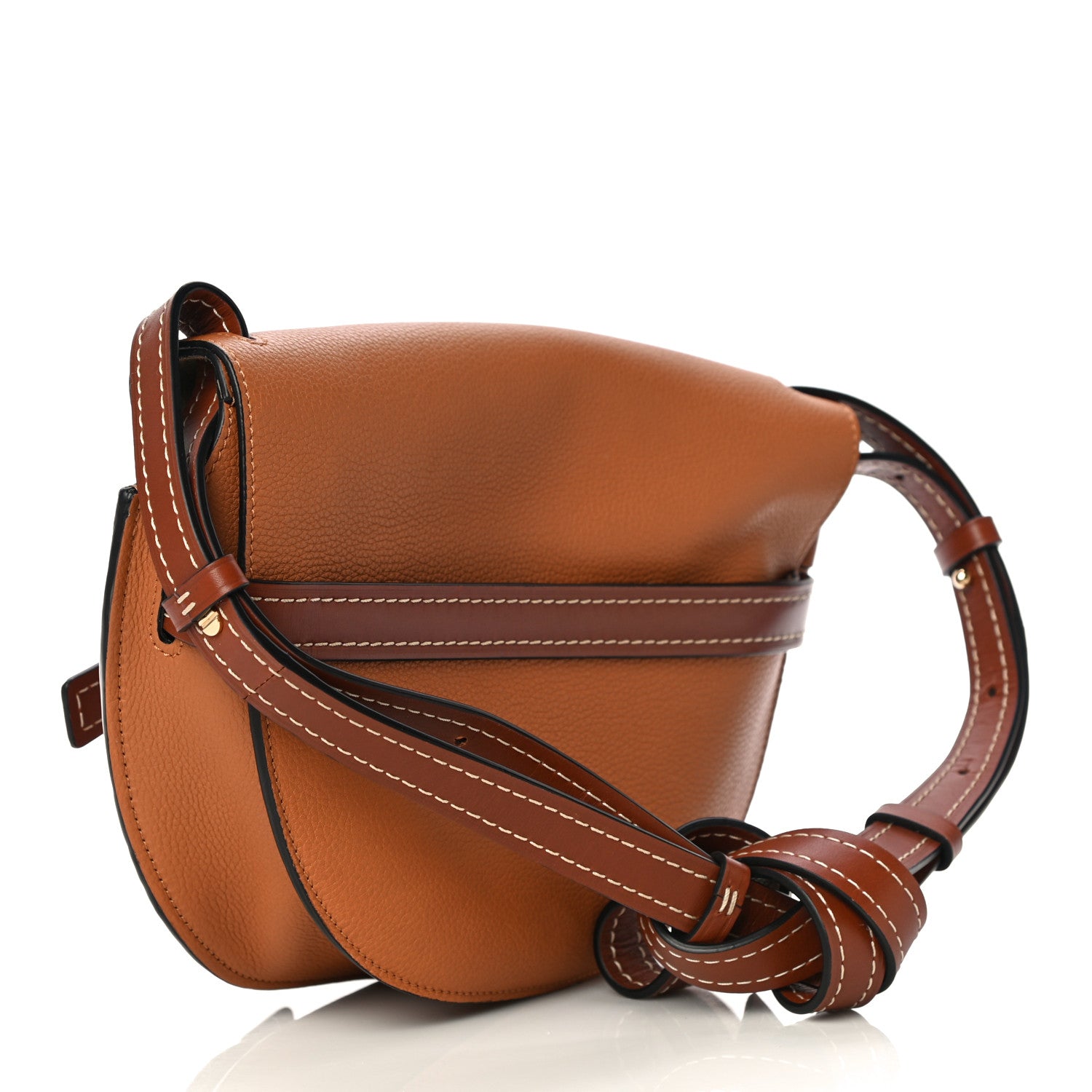 Loewe Grained Calfskin Small Gate Crossbody Bag Caramel Pecan 3 of 10