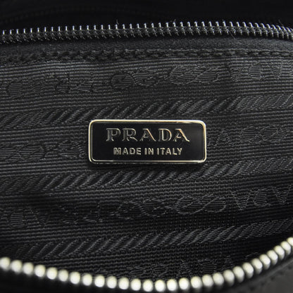 Prada Vitello Drive Perforated Bowling Bag Black 6 of 8
