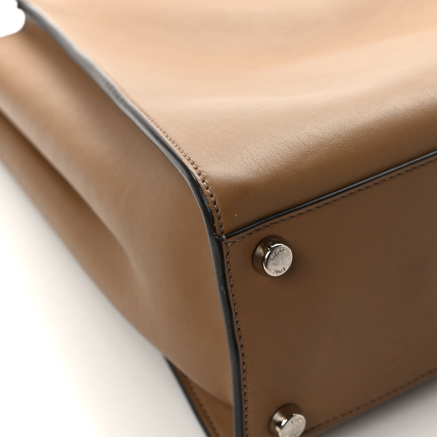 Fendi Vitello Tahiti Burro Large Peekaboo Iconic Essentially Satchel Sand Blueberry 9 of 11