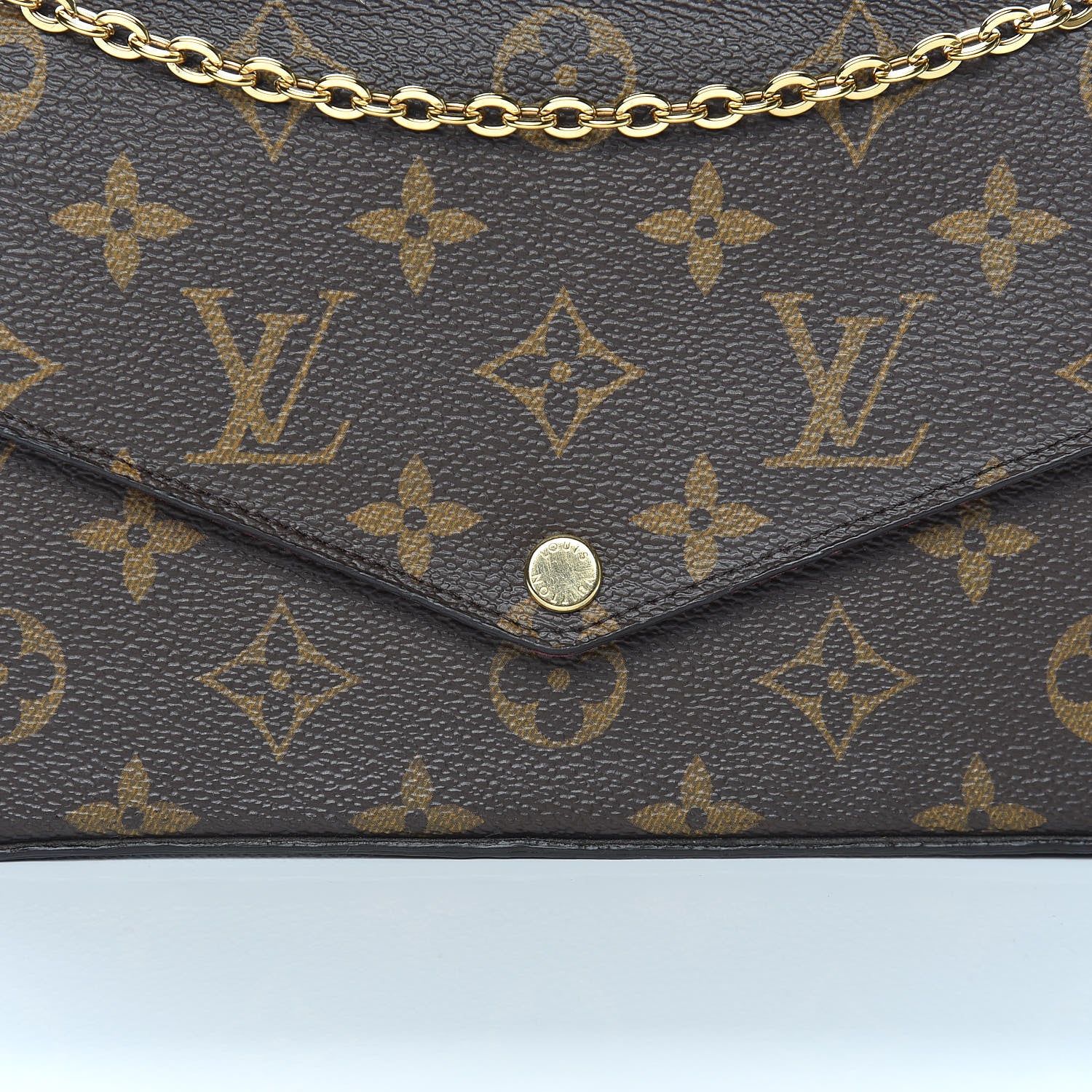 Louis Vuitton Monogram Pochette Felicie Chain Wallet Fuchsia 10 of 10