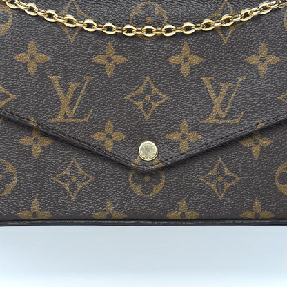 Louis Vuitton Monogram Pochette Felicie Chain Wallet Fuchsia 10 of 10