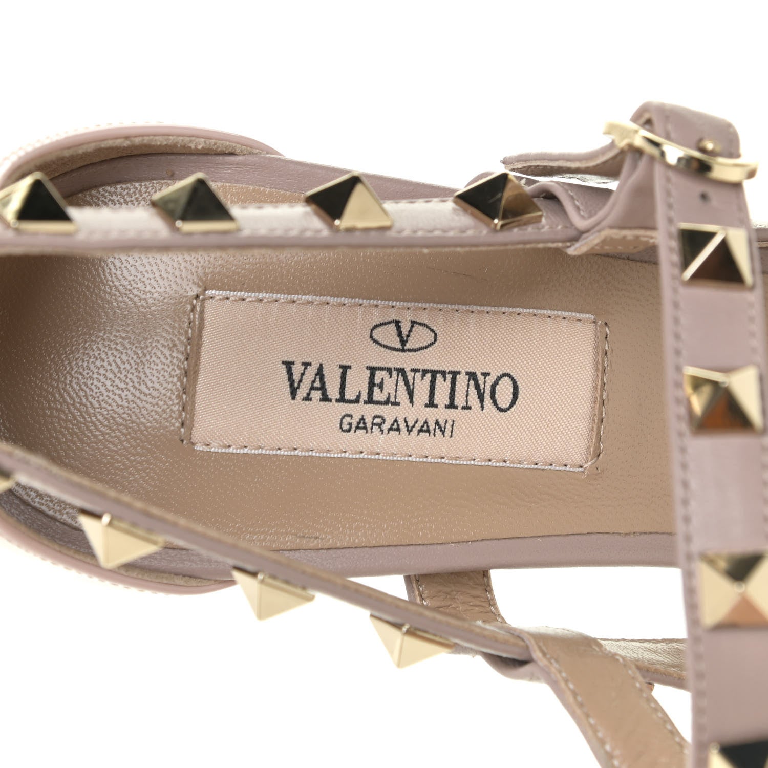 Valentino Garavani Patent Rockstud Cross Strap 65mm Pumps 36 Rose Quartz Poudre 12 of 13