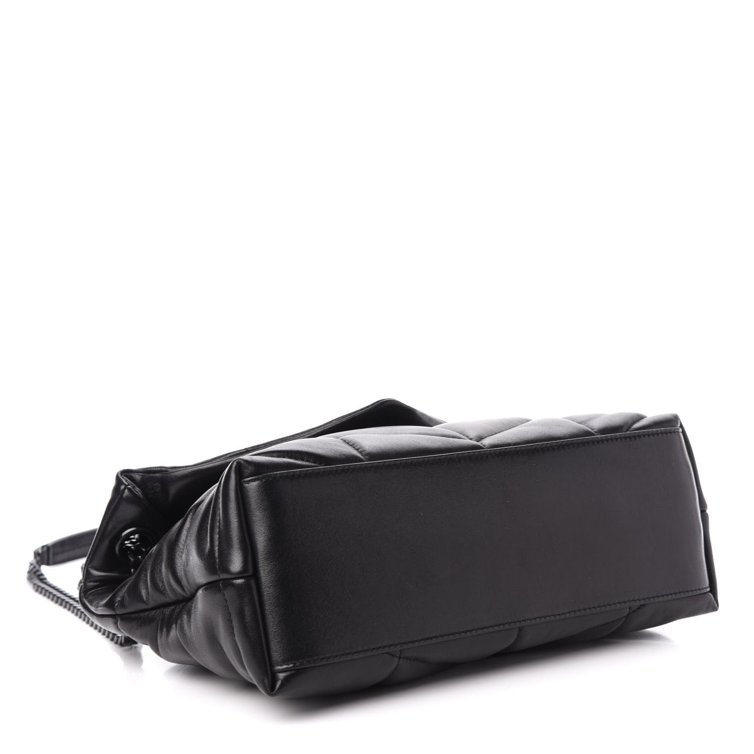 Saint Laurent Lambskin Quilted Small Loulou Puffer Monogram Chain Satchel Black 5 of 12
