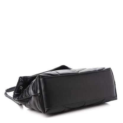 Saint Laurent Lambskin Quilted Small Loulou Puffer Monogram Chain Satchel Black 5 of 12
