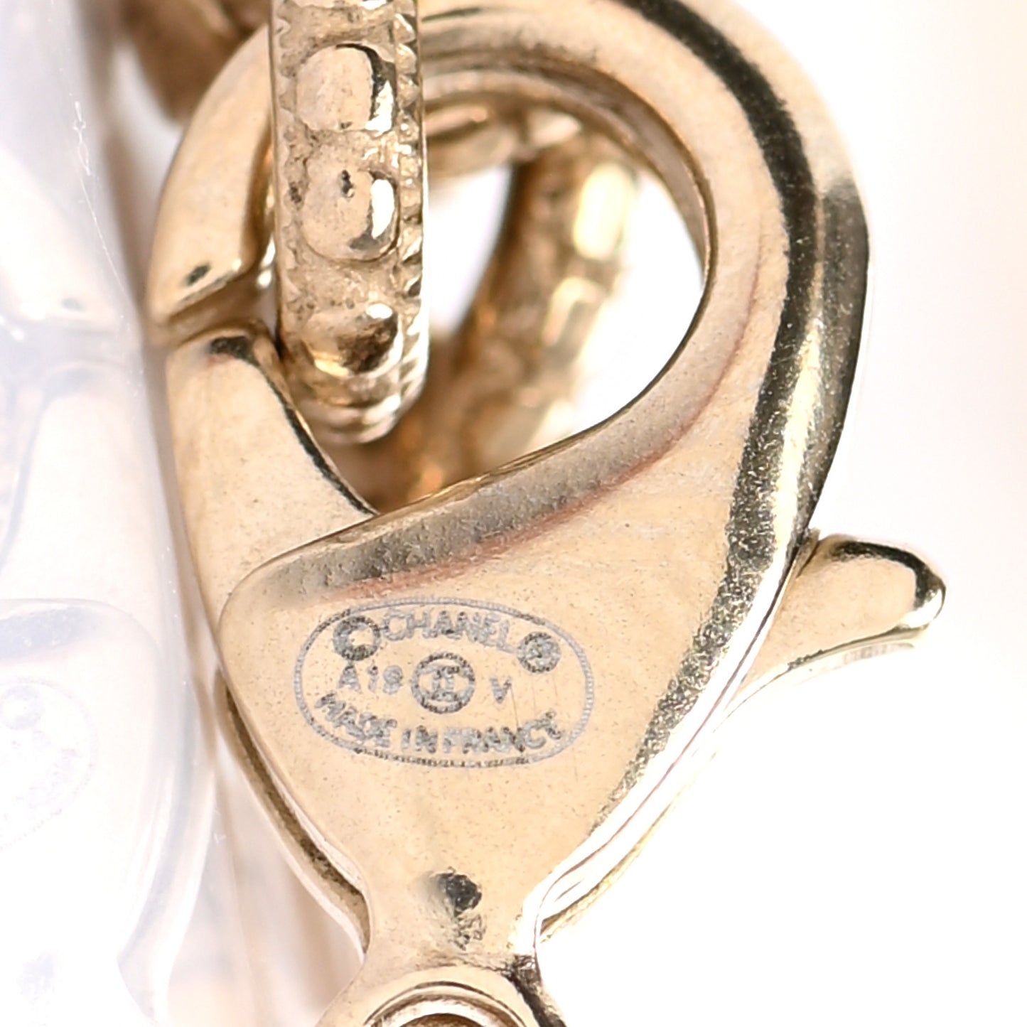 Pearl Chain CC Long Multistrand Necklace Gold