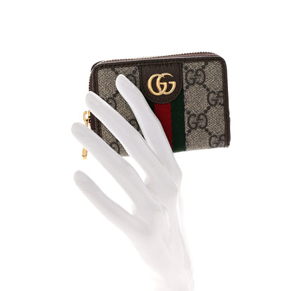 Gucci GG Supreme Monogram Web Ophidia Playing Card Case Beige New Acero 2 of 6