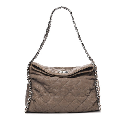 Chanel Washed Lambskin Chain Around Hobo Taupe 1 of 12