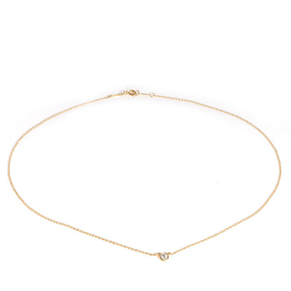 Tiffany 18K Yellow Gold Diamond .25ct Elsa Peretti Diamonds by the Yard Pendant Necklace 9 of 12