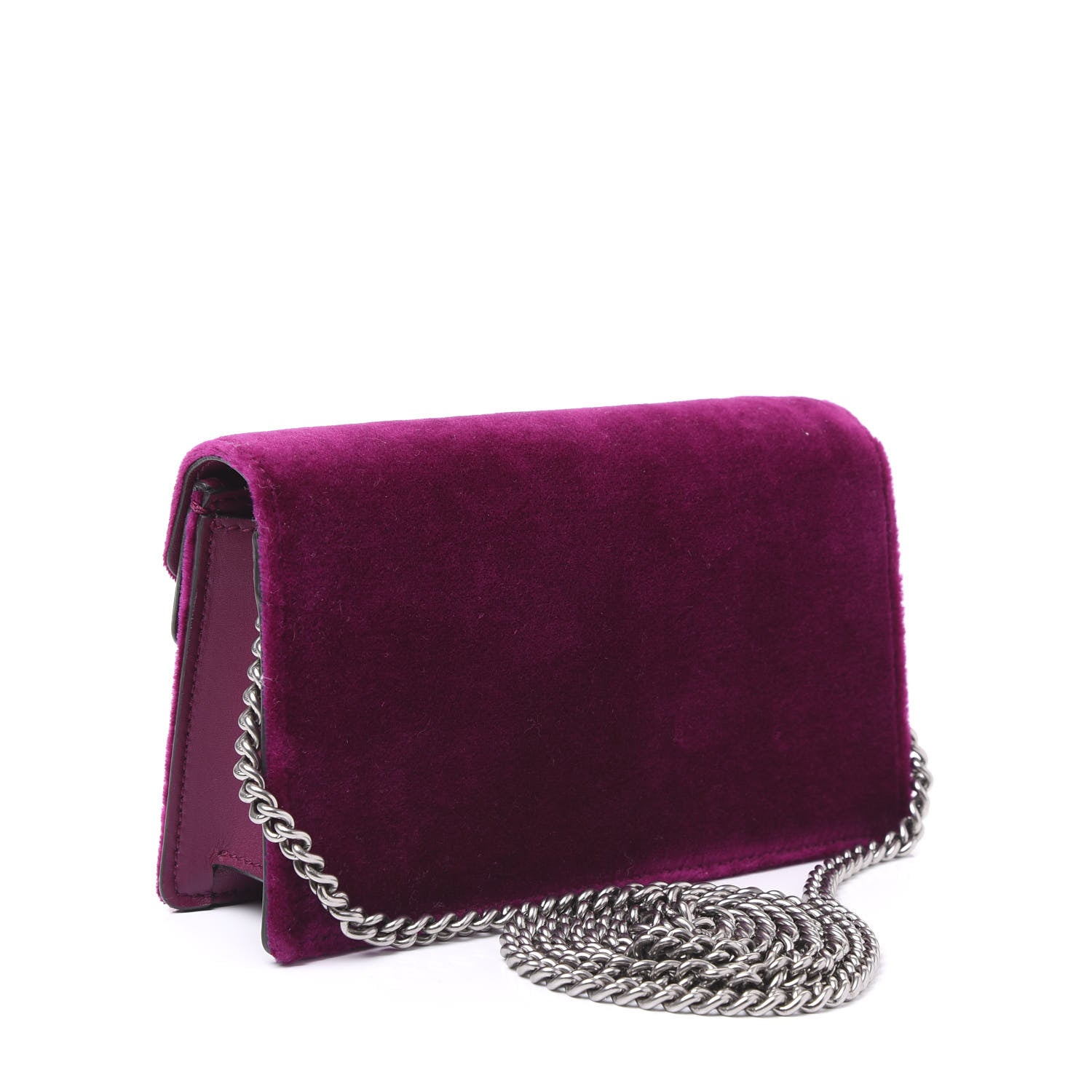 Gucci Velvet Super Mini Dionysus Shoulder Bag Fuchsia Violet Cyclamen 2 of 10