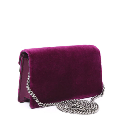 Gucci Velvet Super Mini Dionysus Shoulder Bag Fuchsia Violet Cyclamen 2 of 10
