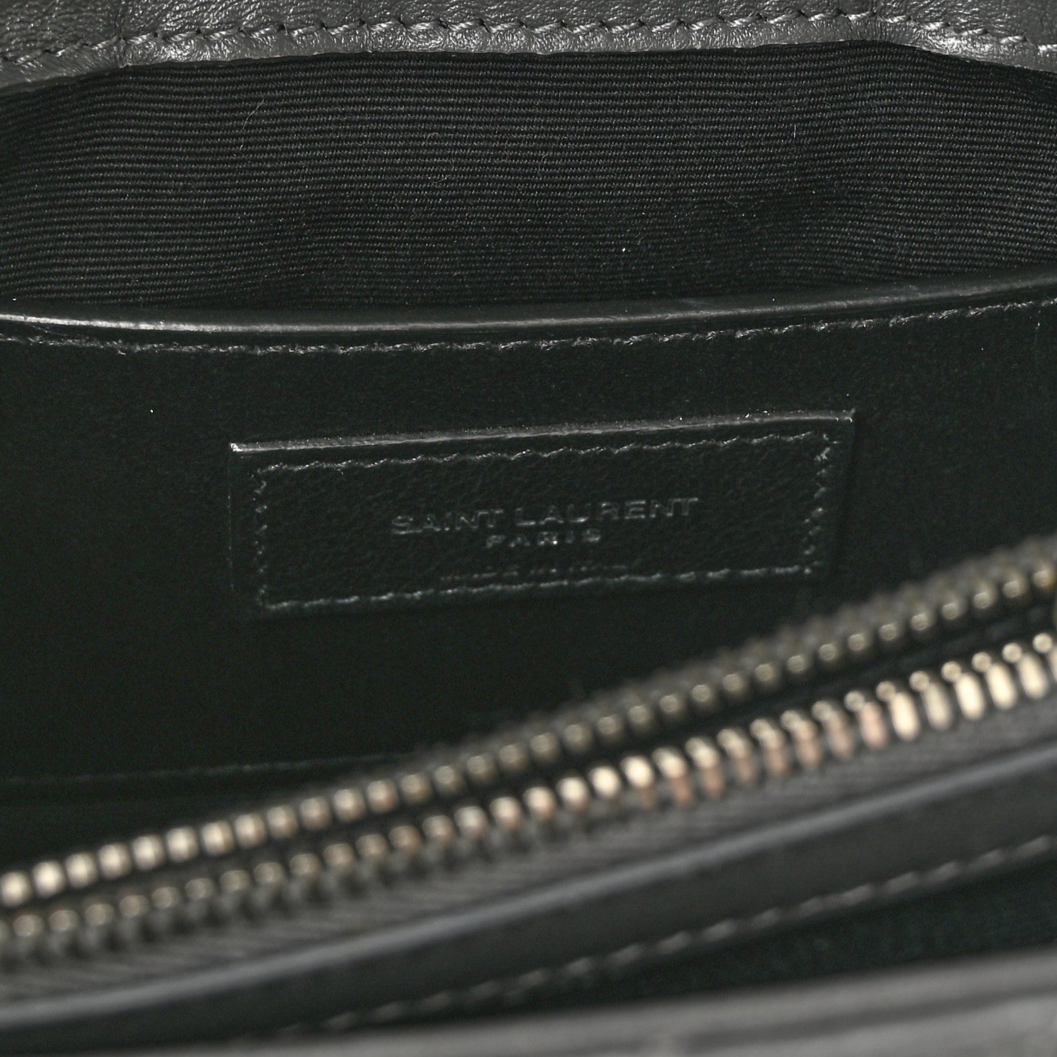 Saint Laurent Sheepskin Matelasse Chevron Monogram Medium College Bag Light Coal 7 of 13