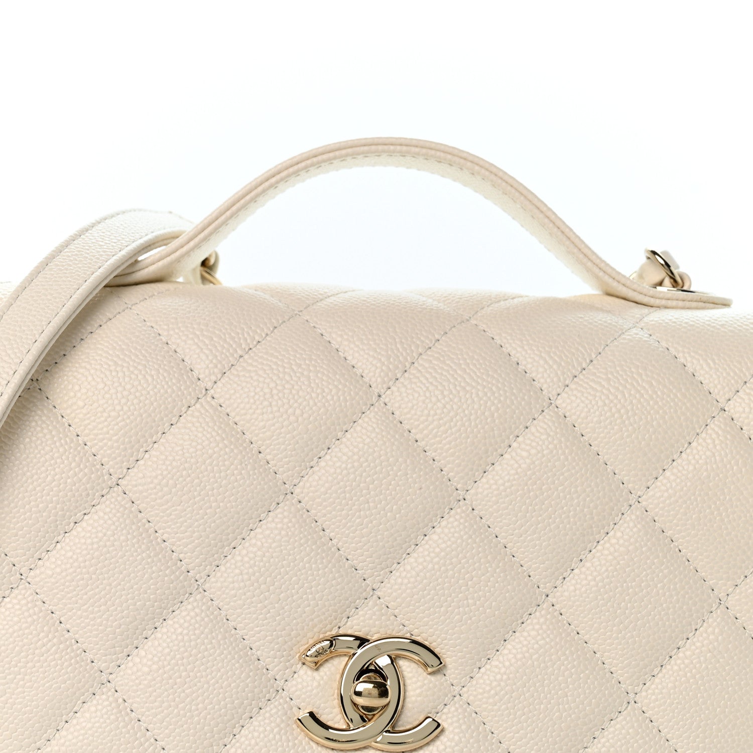 Chanel Caviar Quilted Medium Business Affinity Flap White 8 of 12