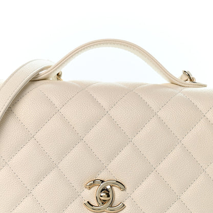 Chanel Caviar Quilted Medium Business Affinity Flap White 8 of 12