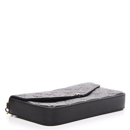 Louis Vuitton Empreinte Pochette Felicie Chain Wallet Black 3 of 10