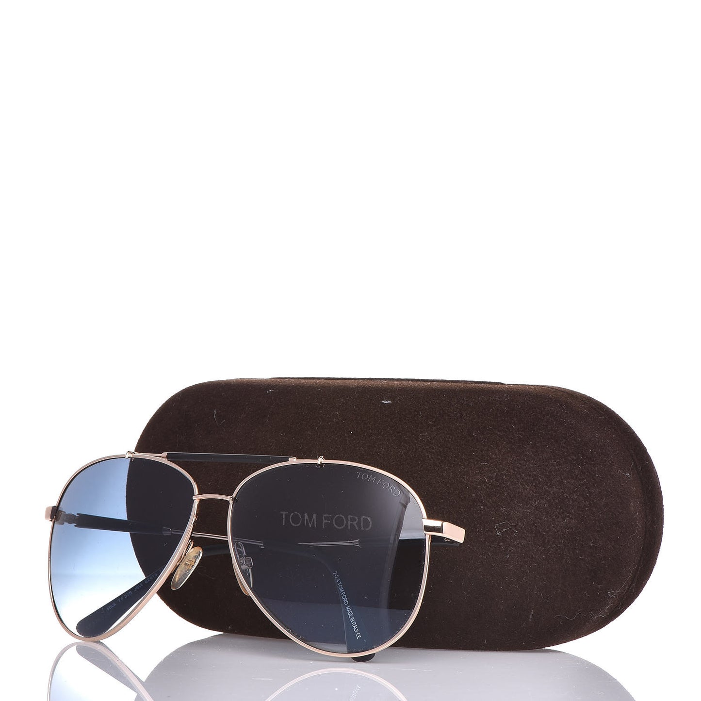 Rick Aviator Sunglasses TF378 Rose Gold Blue