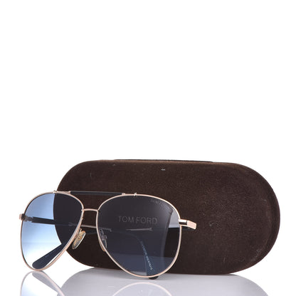Tom Ford Rick Aviator Sunglasses TF378 Rose Gold Blue 7 of 7
