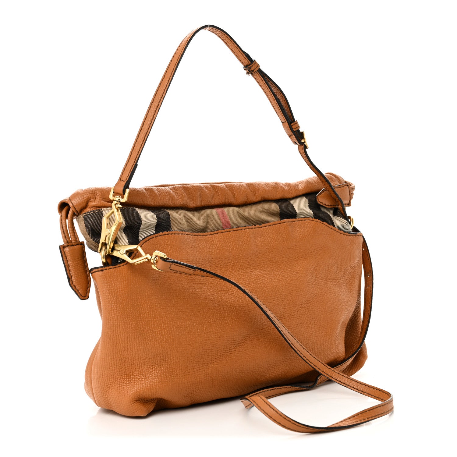 Burberry Calfskin House Check Little Crush Cognac 3 of 10