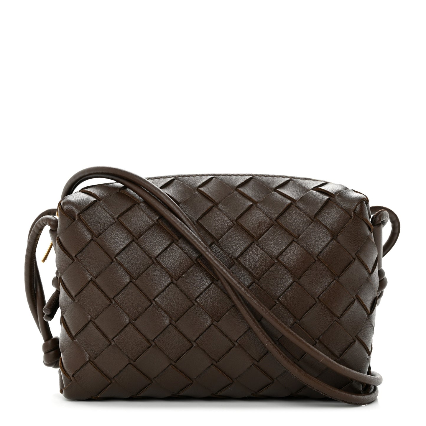 Nappa Intrecciato Mini Loop Camera Bag Light Brown