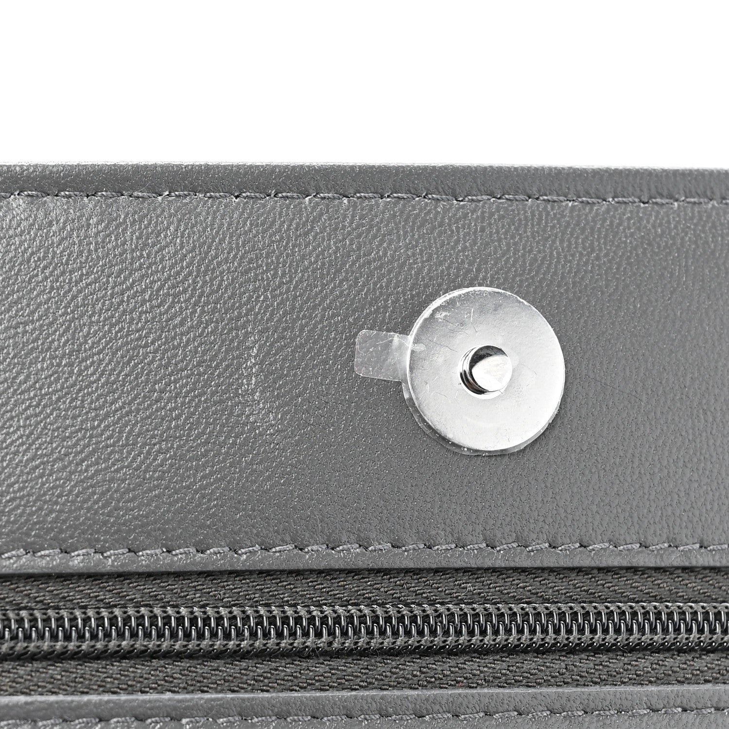Chanel Lambskin Quilted Wallet On Chain WOC Grey 12 of 13