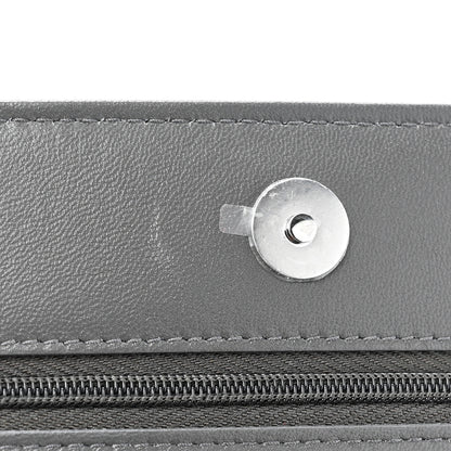 Chanel Lambskin Quilted Wallet On Chain WOC Grey 12 of 13