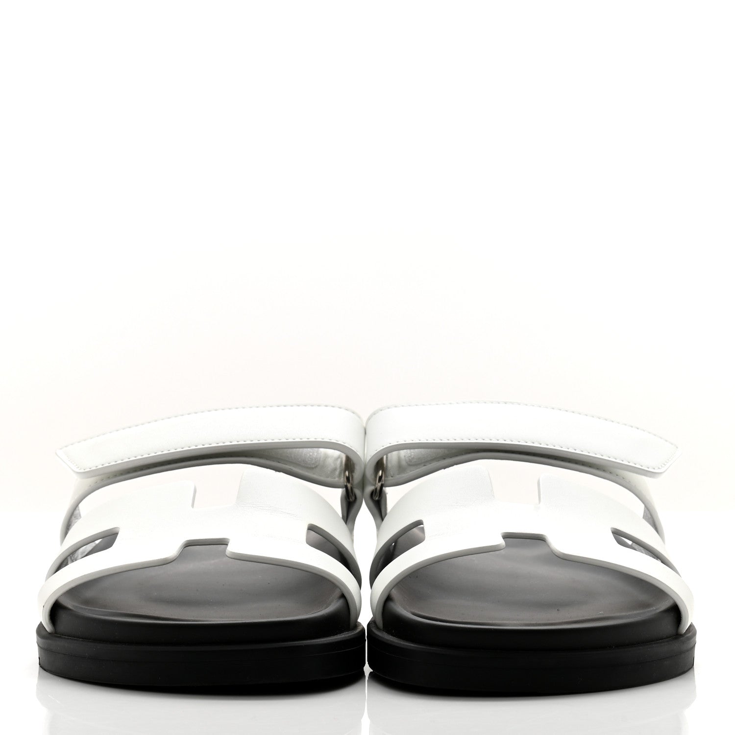 Hermes Calfskin Womens Chypre Sandals 36.5 White 2 of 12