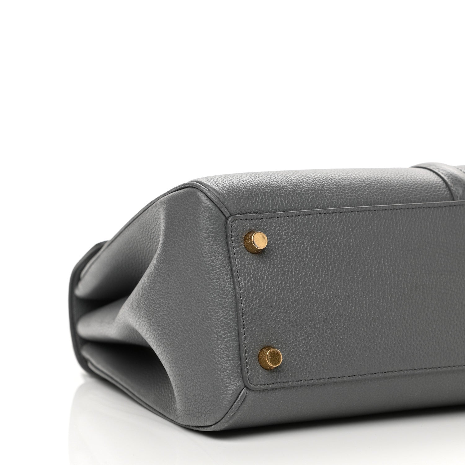 Celine Grained Calfskin Classique 16 Top Handle Bag Medium Grey 9 of 11