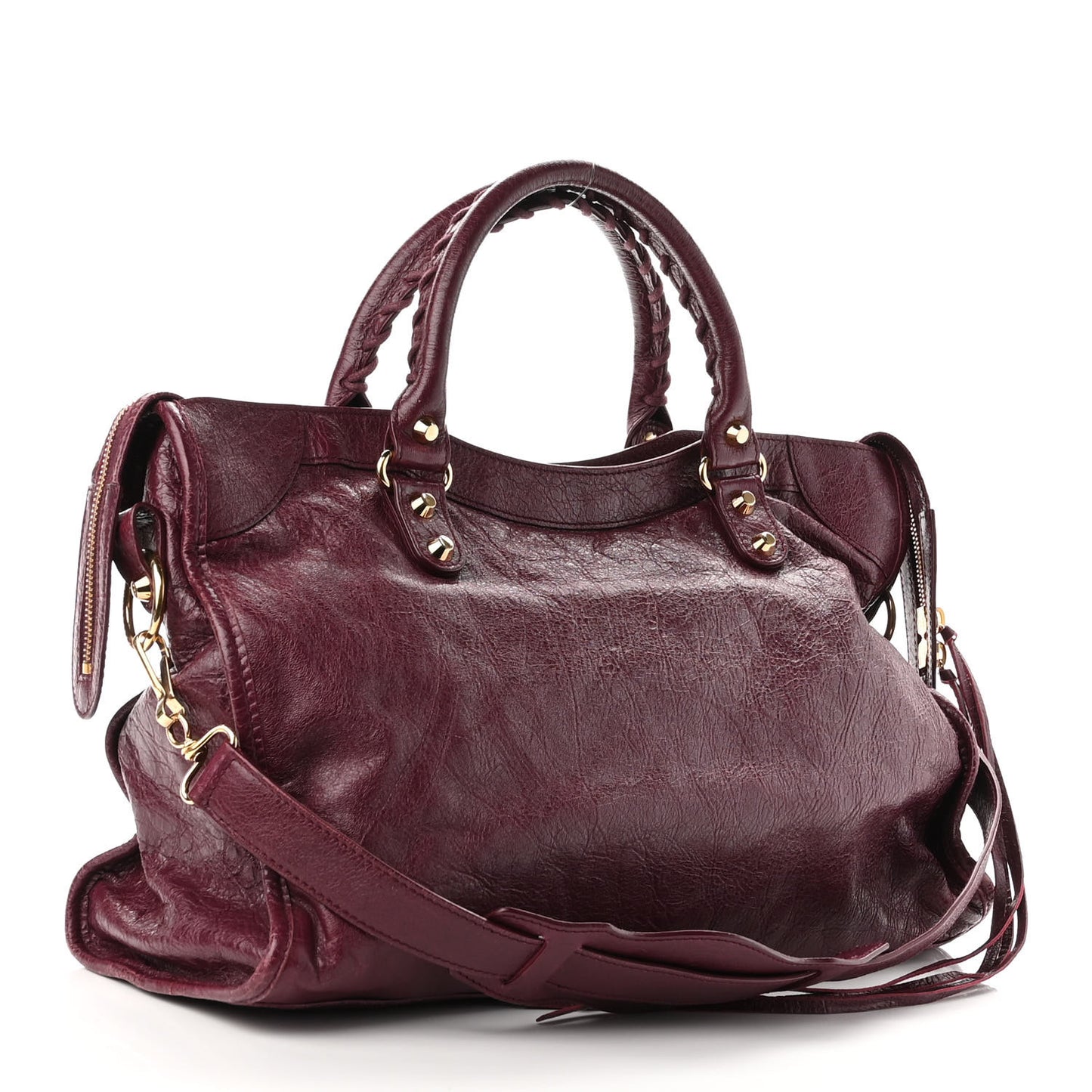 Agneau Classic Gold Hardware City Violet Prune