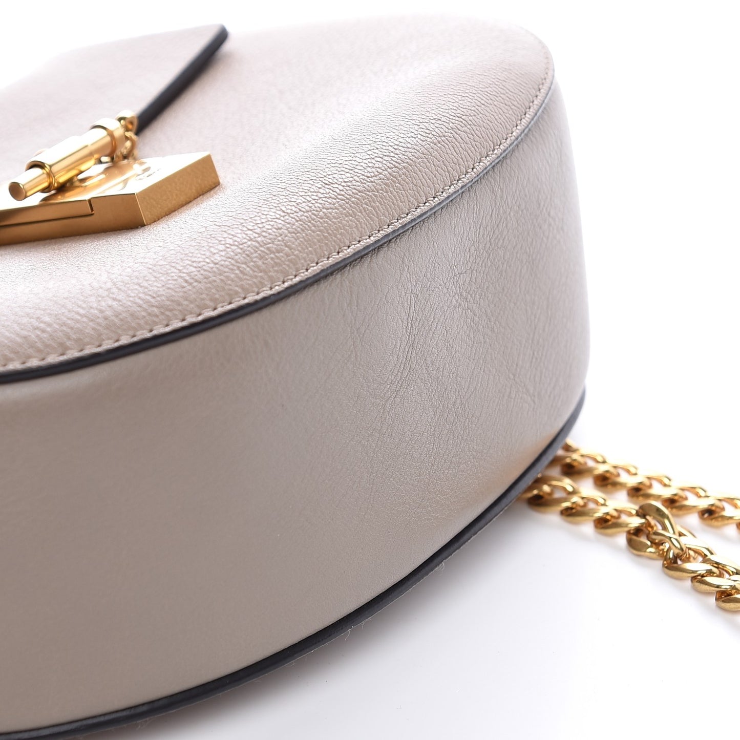 Grained Lambskin Drew Shoulder Bag Motty Grey