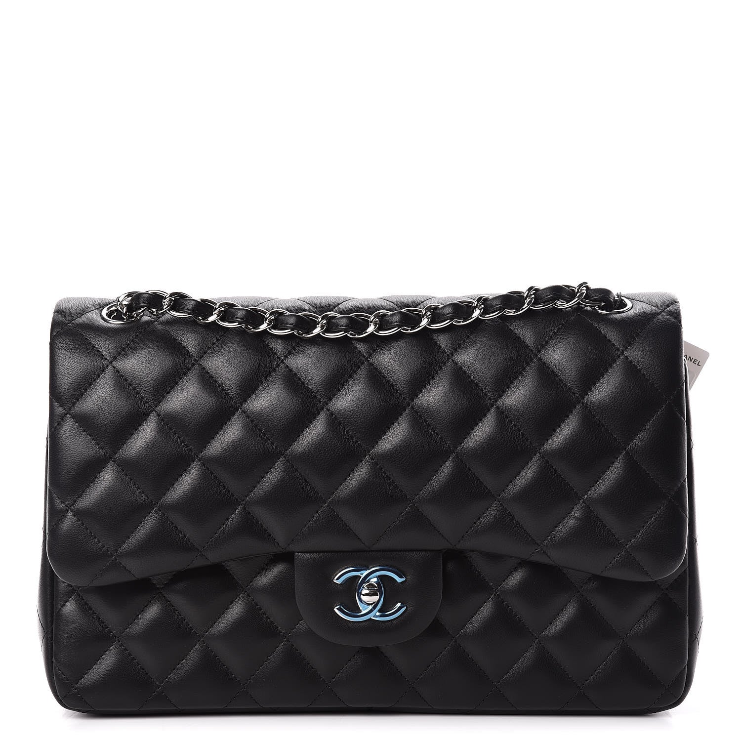Chanel Lambskin Quilted Jumbo Double Flap Black 1 of 11