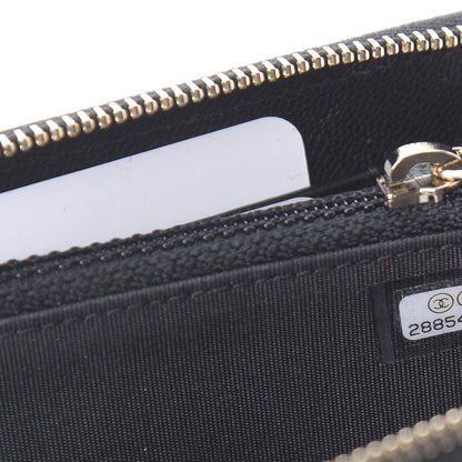 Chanel Lambskin Quilted 19 Zipped Wallet Black 9 of 11