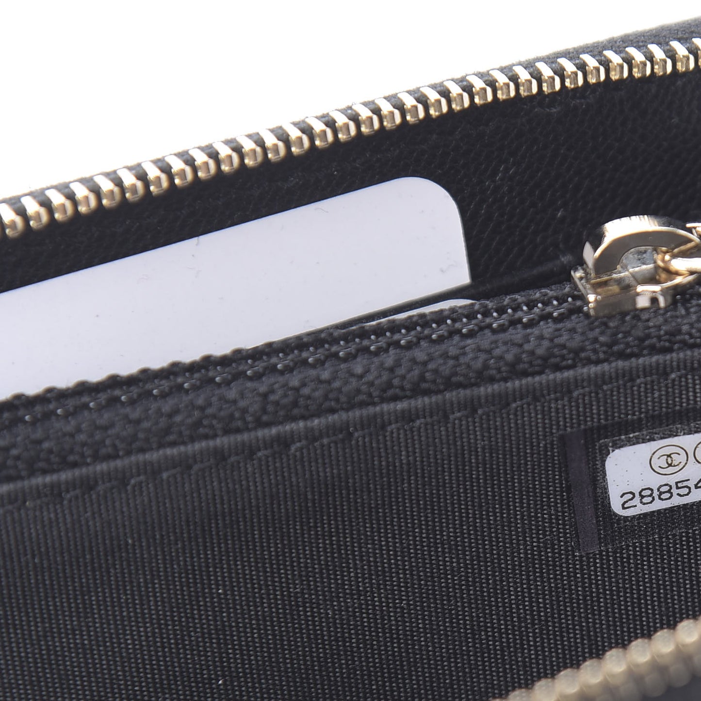 Lambskin Quilted 19 Zipped Wallet Black