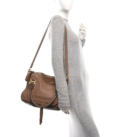 Calfskin Medium Marcie Satchel Tan