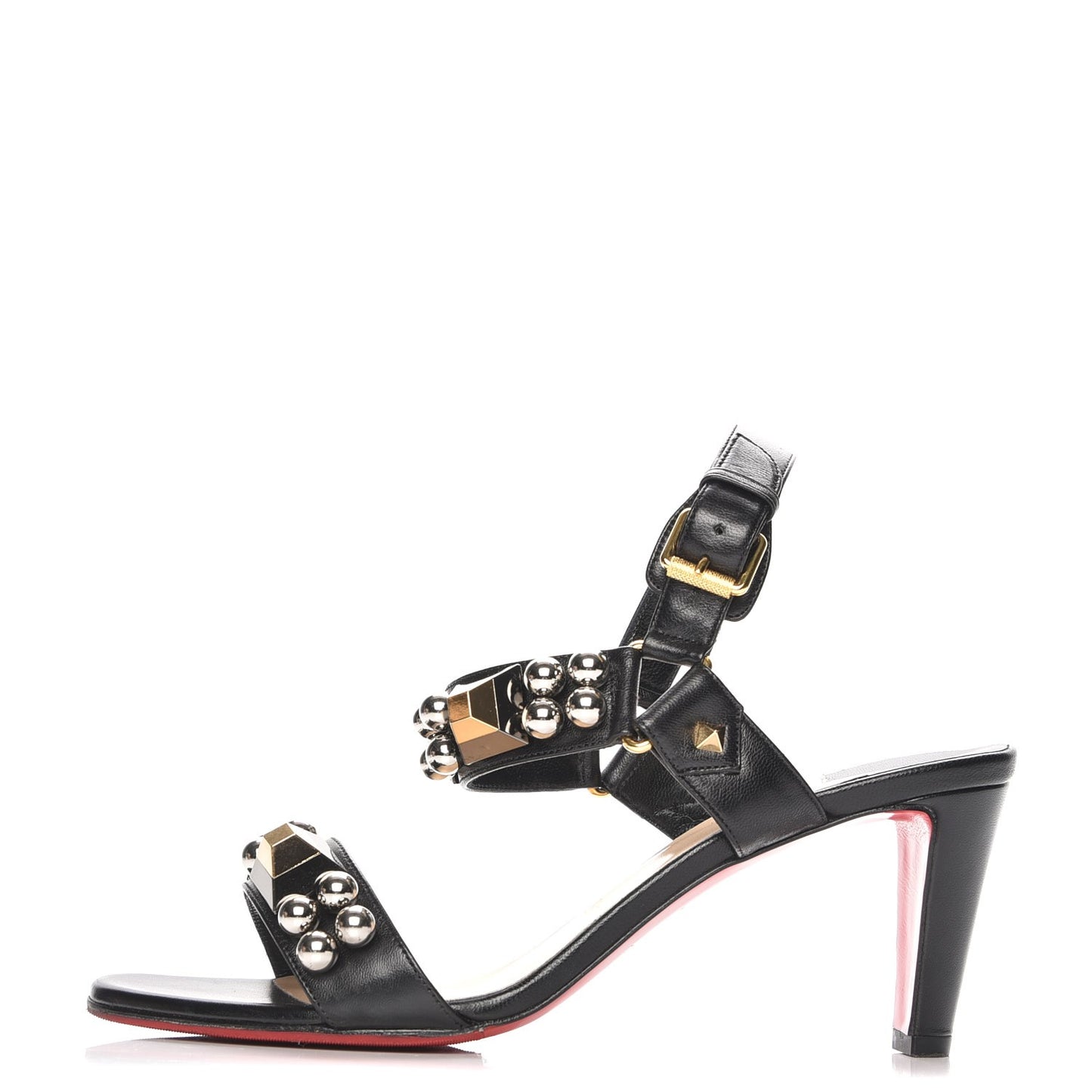 Shiny Nappa Pyrabubble 70 Sandals 37.5 Black