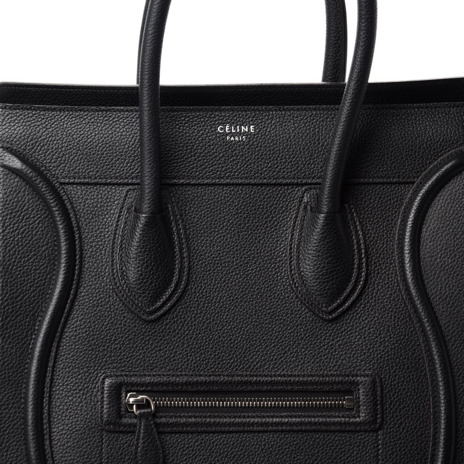 Celine Drummed Calfskin Mini Luggage Black 14 of 14