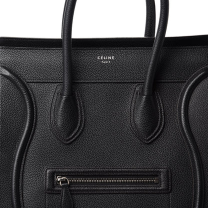 Celine Drummed Calfskin Mini Luggage Black 14 of 14