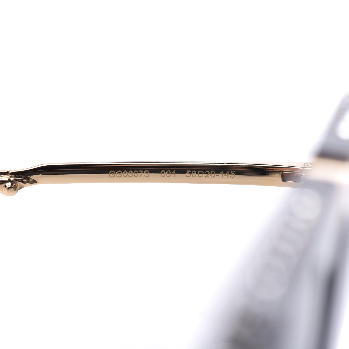 Acetate Crystal Foldable Aviator Sunglasses GG0307S Black