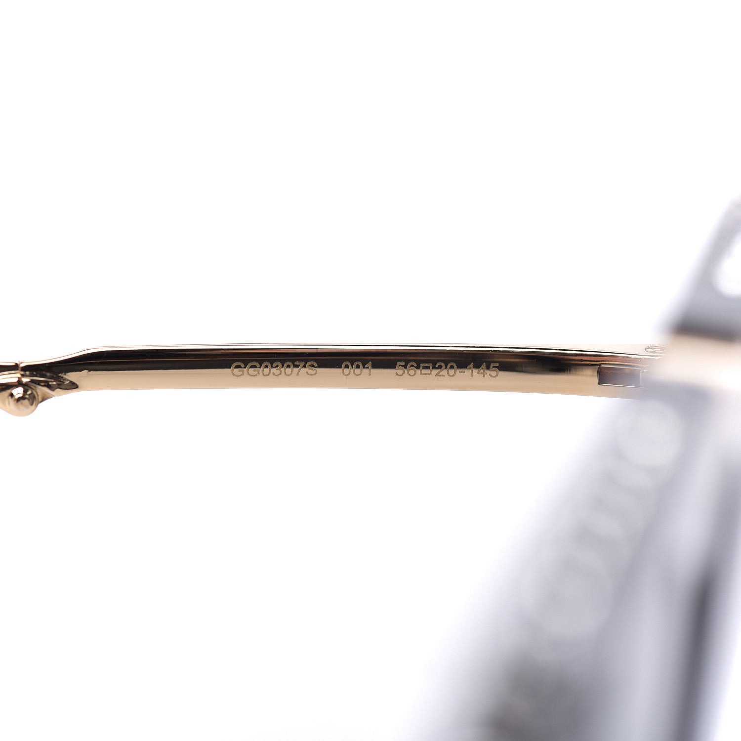 Gucci Acetate Crystal Foldable Aviator Sunglasses GG0307S Black 5 of 8